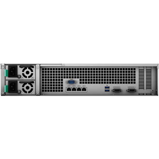Synology rackstation rs3621rpxs nas (zwart grijs, 4x lan, usb 3.0)