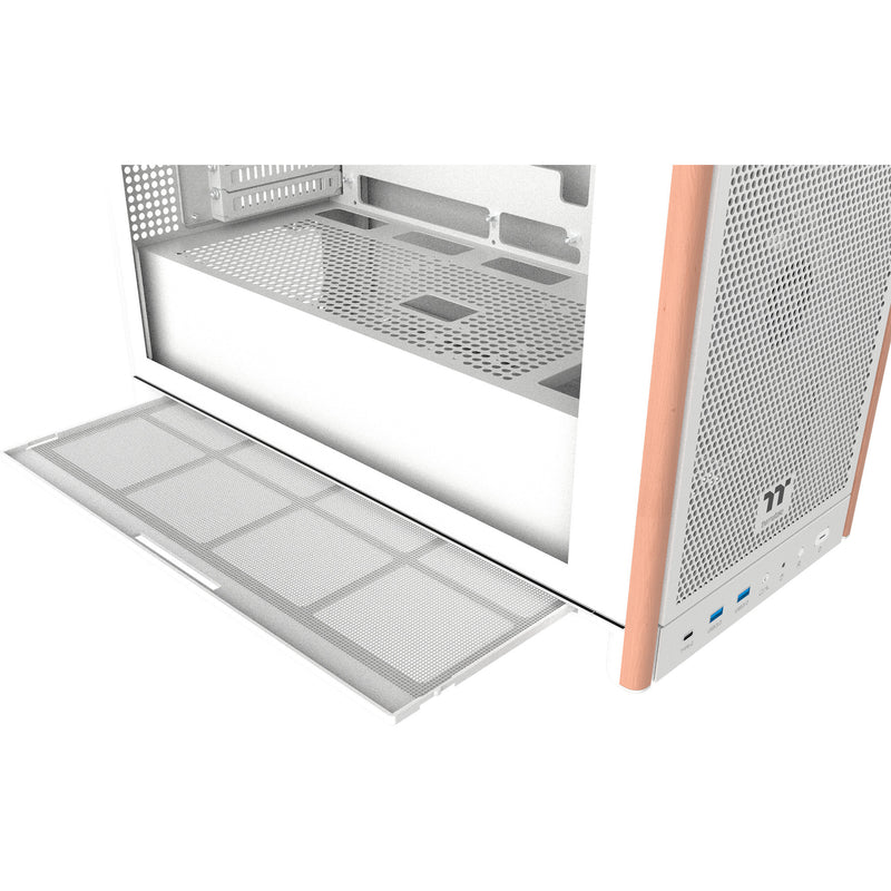Afbeelding laden in galerijviewer, Thermaltake s370 ws snow midi tower behuizing (wit | 2x usb-a | 1x usb-c | tempered glass)
