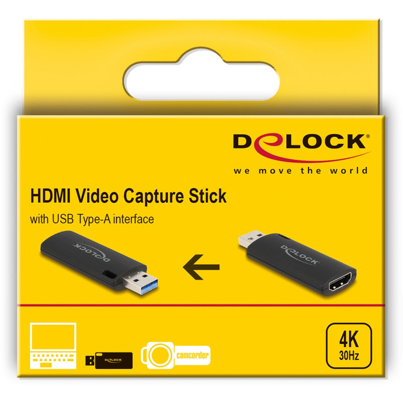 Afbeelding laden in galerijviewer, Delock hdmi video capture stick usb-a adapter (zwart)
