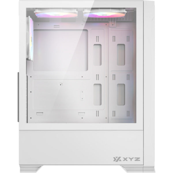 Afbeelding laden in galerijviewer, Xyz pc gear airone 300-x mesh midi tower behuizing (wit | 1x usb-a | 1x usb-c | tempered glass)

