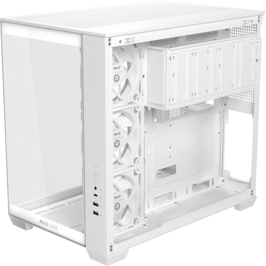 Asus a32 plus midi tower behuizing (wit | 2x usb-a | 1x usb-c | rgb | tempered glass)