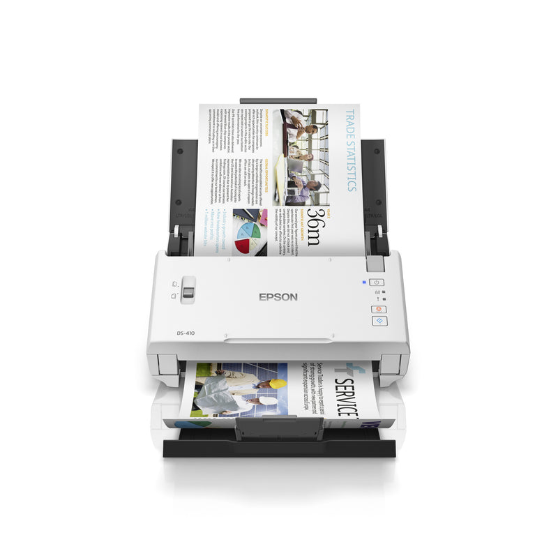 Afbeelding laden in galerijviewer, Epson workforce ds-410 feedscanner (wit zwart, usb 2.0)
