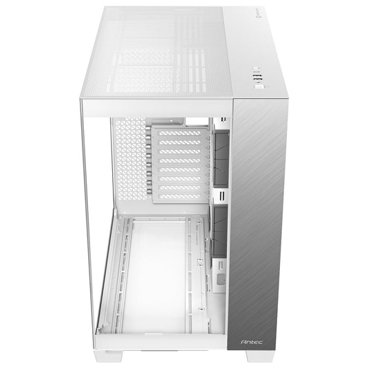 Antec c8 aluminum midi tower behuizing (wit zilver | 2x usb-a | 1x usb-c | tempered glass)