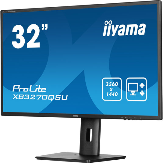 Iiyama prolite xb3270qsu-b1 31.5 monitor (zwart, hdmi, displayport, 3x usb-a, usb-b)