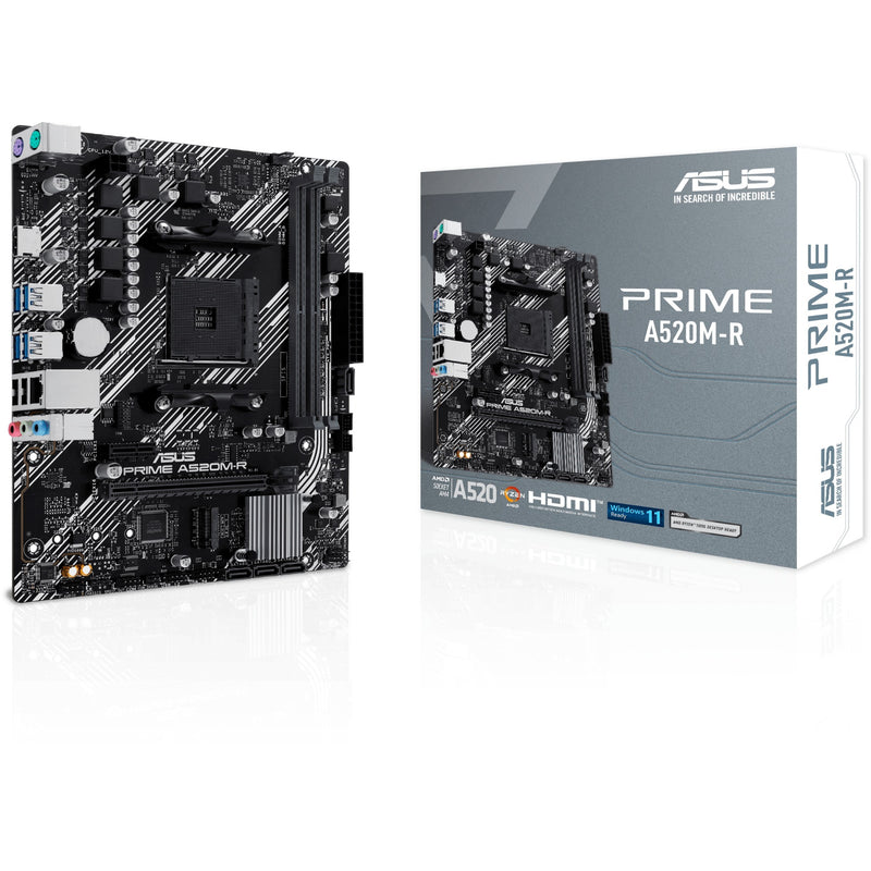 Afbeelding laden in galerijviewer, Asus prime a520m-r socket am4 moederbord (raid, gb-lan, sound, µatx)
