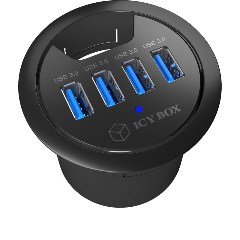 Afbeelding laden in galerijviewer, Icy box ib-hub1403 usb-hub (zwart, 4x usb 3.0)
