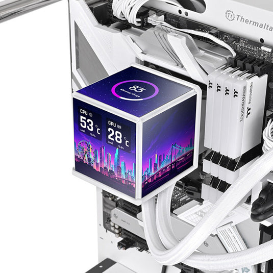 Thermaltake minecube 360 ultra argb sync aio liquid cooler - snow edition waterkoeling (wit)