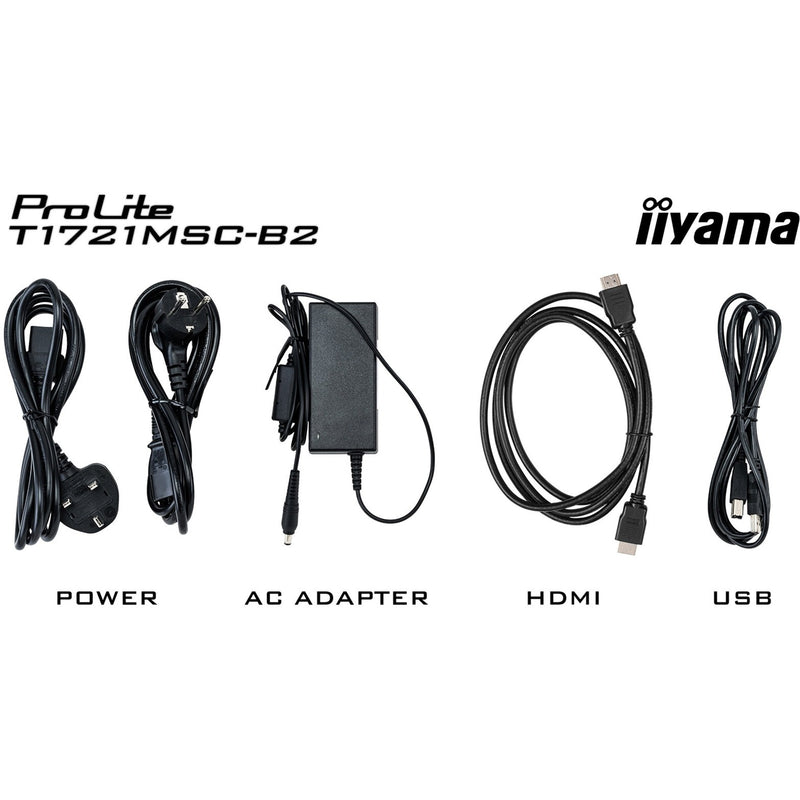 Afbeelding laden in galerijviewer, Iiyama prolite t1721msc-b2 17 touchscreen monitor (zwart, hdmi, vga, usb-a)
