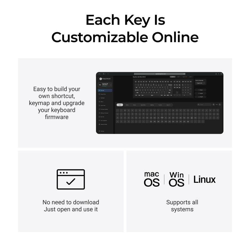 Afbeelding laden in galerijviewer, Keychron q6 ultra-m4 8k wireless custom mechanical keyboard (zwart, us lay-out (qwerty), silk pom banana, 100%, rgb, hot swap, 8k, 2.4 ghz bluetooth 5.2 usb-c)
