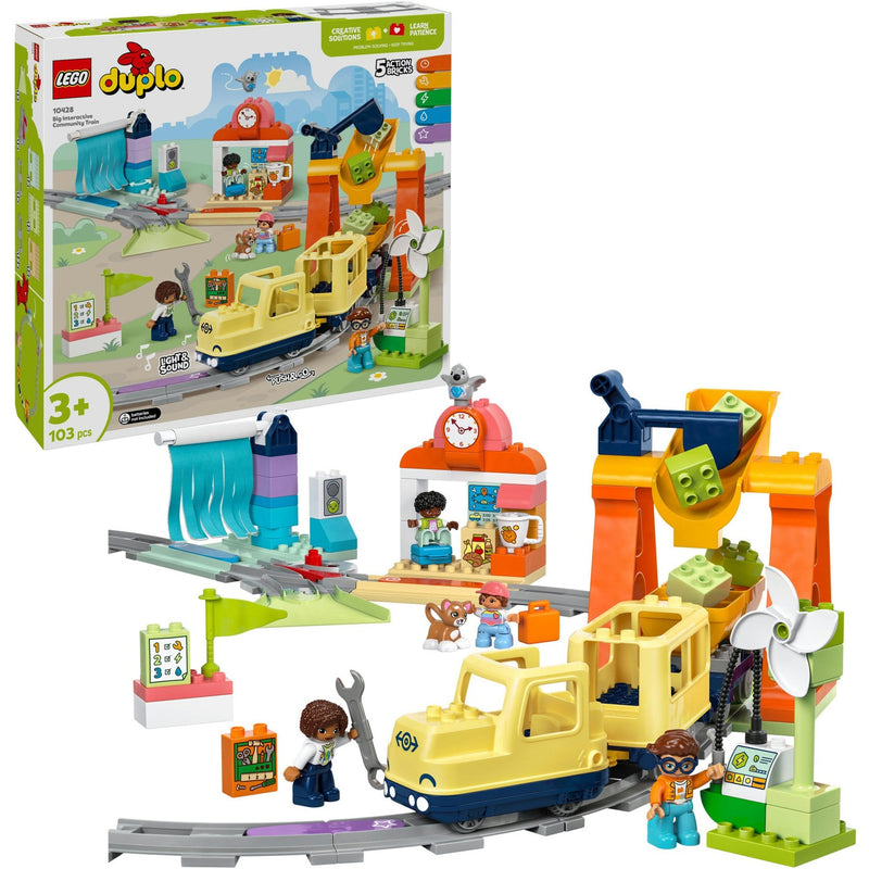 Afbeelding laden in galerijviewer, Lego duplo town 10428 grote interactieve buurttrein
