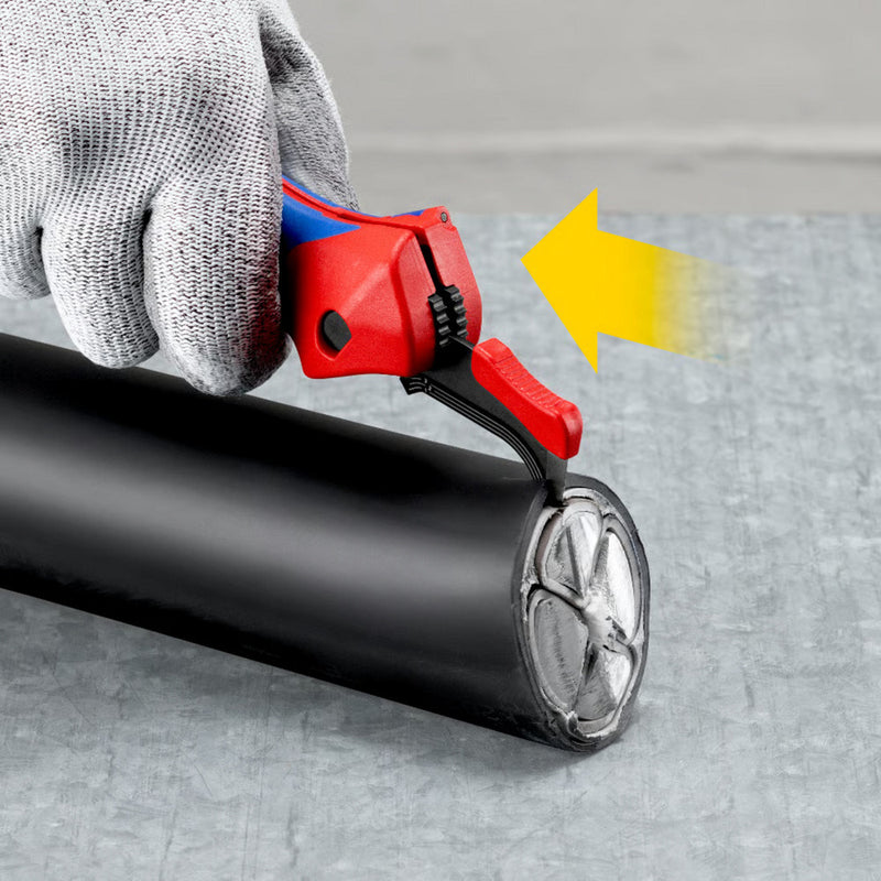 Afbeelding laden in galerijviewer, Knipex kabelmes, met glijschoen (rood blauw)
