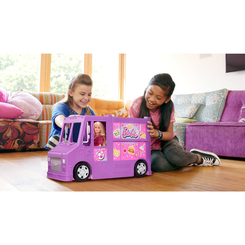 Afbeelding laden in galerijviewer, Barbie fresh 'n' fun food truck poppen accessoires
