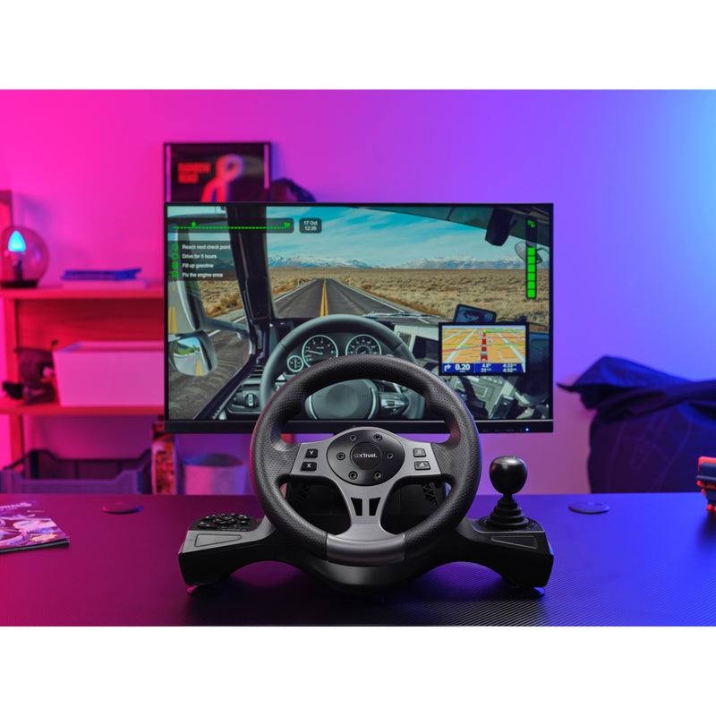 Afbeelding laden in galerijviewer, Trust gxt 289 movi racestuur stuur (zwart, pc, xbox series x s, switch, playstation 4)
