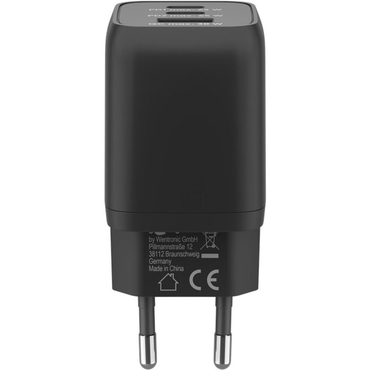 Afbeelding laden in galerijviewer, Goobay usb-c snellader nano (65 w) en usb-c textielkabel (zwart, 1 meter)
