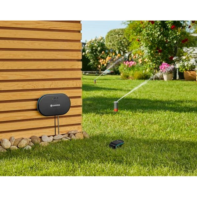 Afbeelding laden in galerijviewer, Gardena smart irrigation control sensor set besproeiingscomputer (grijs turquoise)
