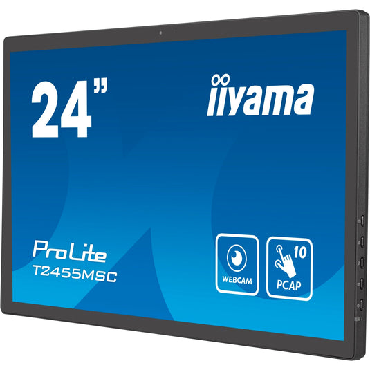 Iiyama prolite t2455msc-b1 24 touchscreen monitor (zwart (mat), hdmi, displayport, 2x usb-a, usb-b)