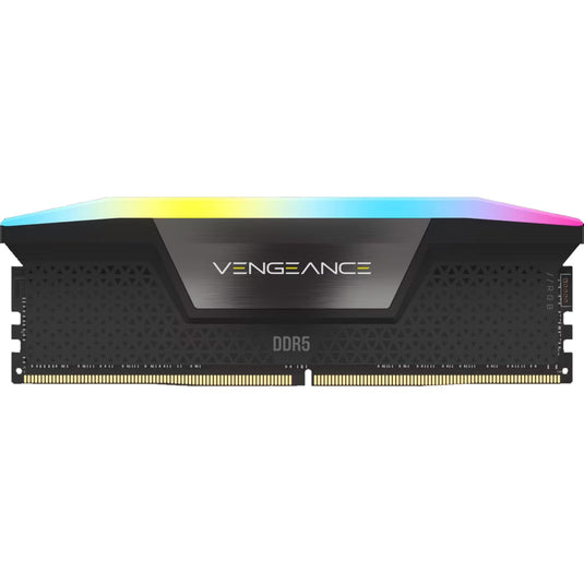 Corsair vengeance rgb 16 gb ddr5-5200 (2x 8 gb) werkgeheugen (zwart, cmh16gx5m2b5200c40, udimm, xmp 3.0)