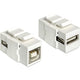 Delock keystone module usb 2.0 a naar usb 2.0 b aansluiting (voor keystone houders met 19,2x14,9 mm)