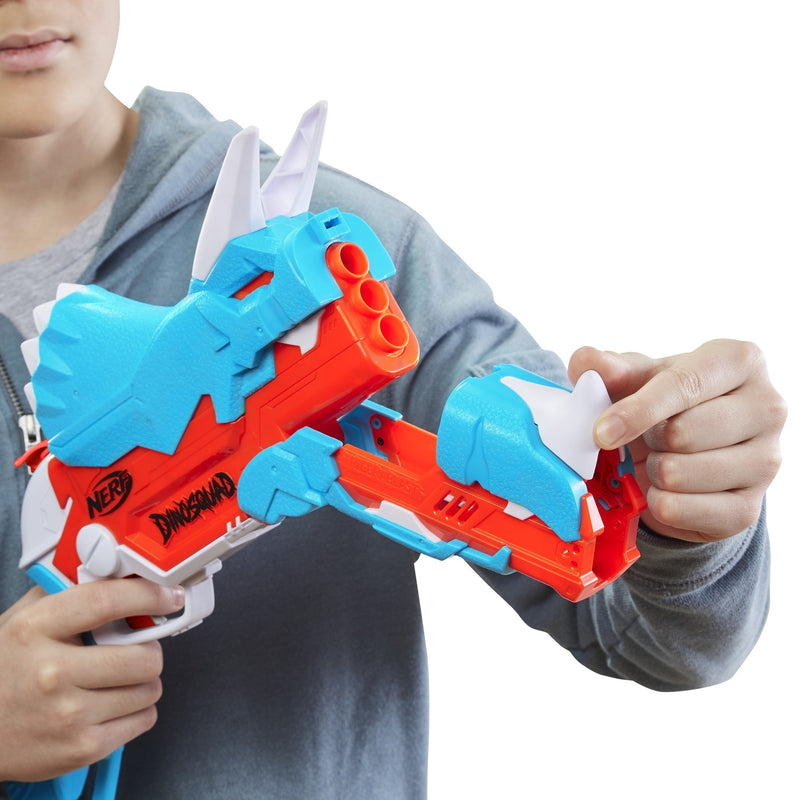 Afbeelding laden in galerijviewer, Hasbro nerf dinosquad tricera-blast nerf-gun
