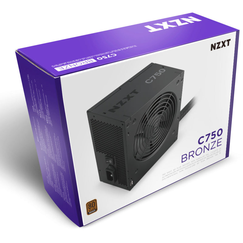 Afbeelding laden in galerijviewer, Nzxt c750 bronze modulaire 750 watt voeding (zwart, 1x 12v-2x6, 4x pcie)
