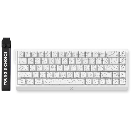 Mchose ace 68 hall effect magnetic switch gaming keyboard (wit, us lay-out (qwerty), ice rhino magnetic, 65%, rgb, hot swap, usb-c, hall effect sensor)