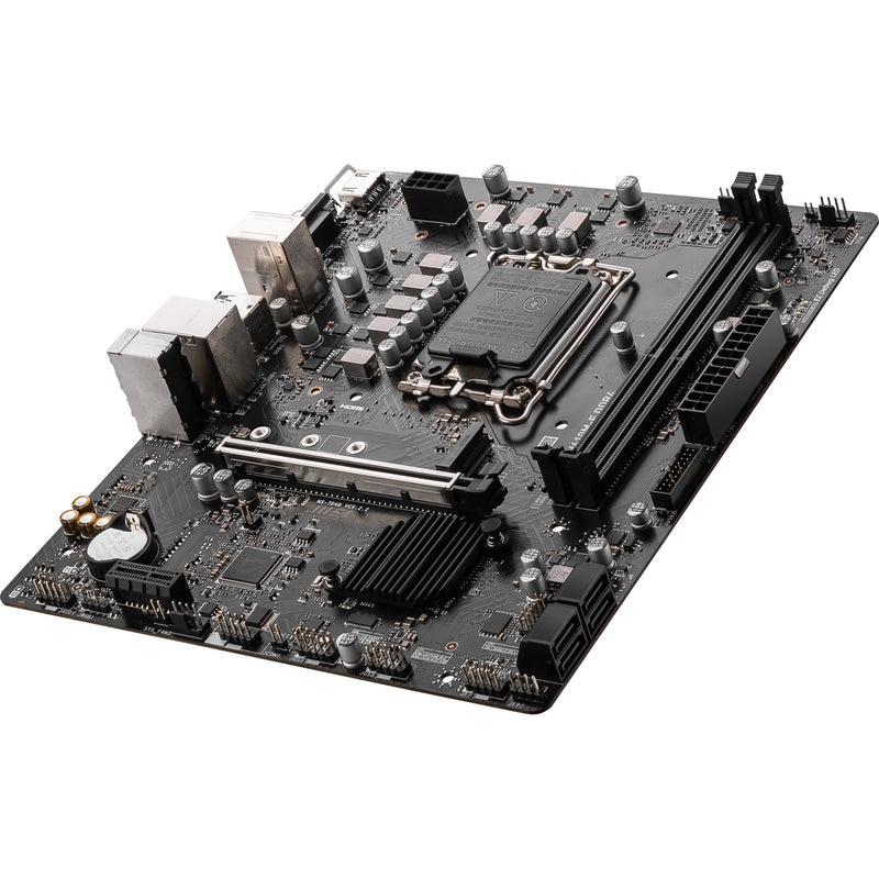 Afbeelding laden in galerijviewer, Msi pro h610m-e ddr4 socket 1700 moederbord (zwart, gb-lan, sound, µatx)

