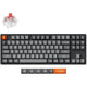 Keychron k8 max-j1 rgb mechanisch toetsenbord (zwart, us lay-out (qwerty), super red, 80% (tkl), rgb leds, osa double-shot pbt, hot swap, usb-c | 2.4 ghz | bluetooth 5.1)