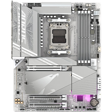 Gigabyte x870 aorus elite wifi7 ice socket am5 moederbord (zilver, raid, 2,5gb-lan, wi-fi 7, bt, sound, atx)