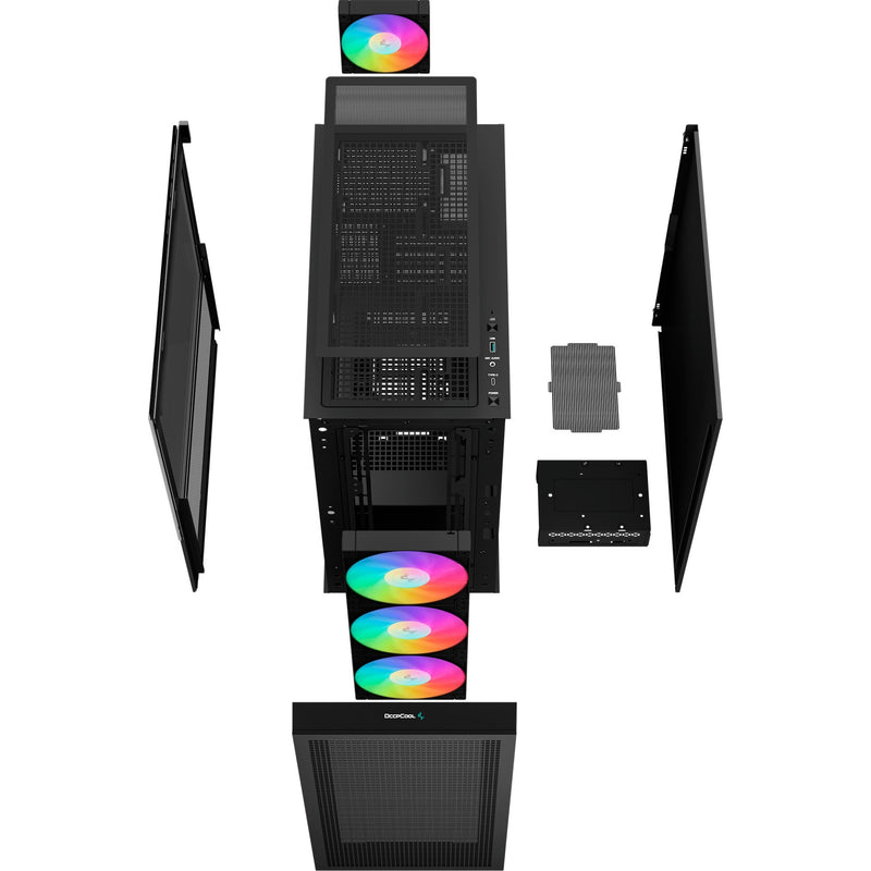 Afbeelding laden in galerijviewer, Deepcool ch560 midi tower behuizing (zwart | 1x usb-a | 1x usb-c | rgb | window)

