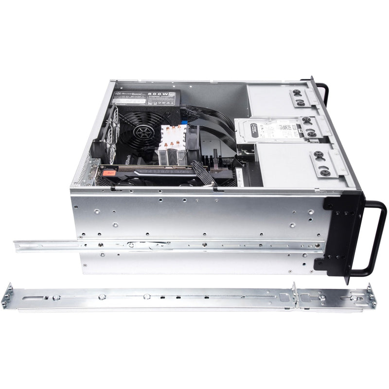 Afbeelding laden in galerijviewer, Silverstone rm41-506 rack behuizing (zwart | 2x usb-a 3.2 (5 gbit s))
