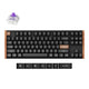 Keychron k8 he-f1 rgb mechanisch toetsenbord (zwart, us lay-out (qwerty), gateron double-rail magnetic nebula, 80% (tkl), rgb leds, osa double-shot pbt, hot swap, usb-c | 2.4 ghz | bluetooth 5.1)