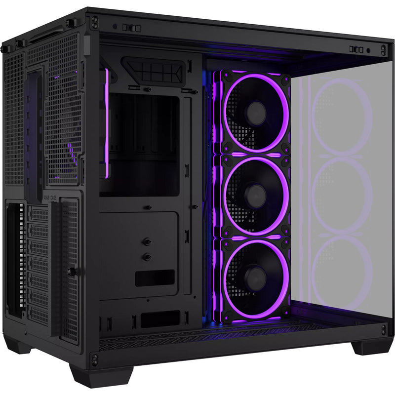 Afbeelding laden in galerijviewer, Asus a32 plus midi tower behuizing (zwart | 2x usb-a | 1x usb-c | rgb | tempered glass)
