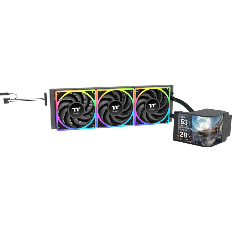 Afbeelding laden in galerijviewer, Thermaltake magcurve 360 ultra argb sync aio liquid cooler waterkoeling (zwart)
