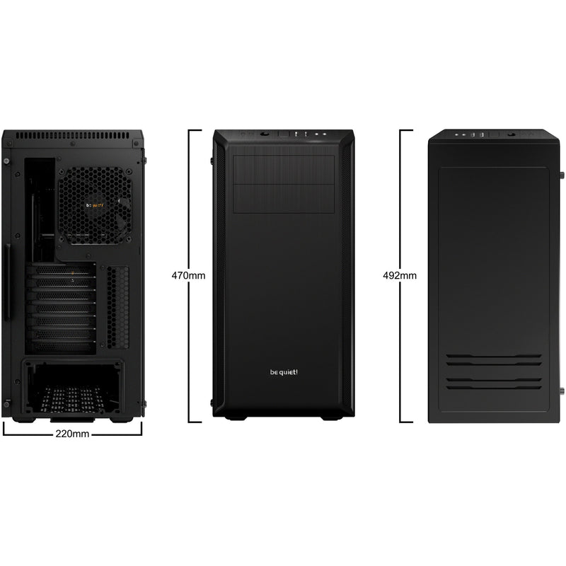Afbeelding laden in galerijviewer, Be quiet! pure base 600 window midi tower behuizing (zwart | 2x usb-a | tempered glass)
