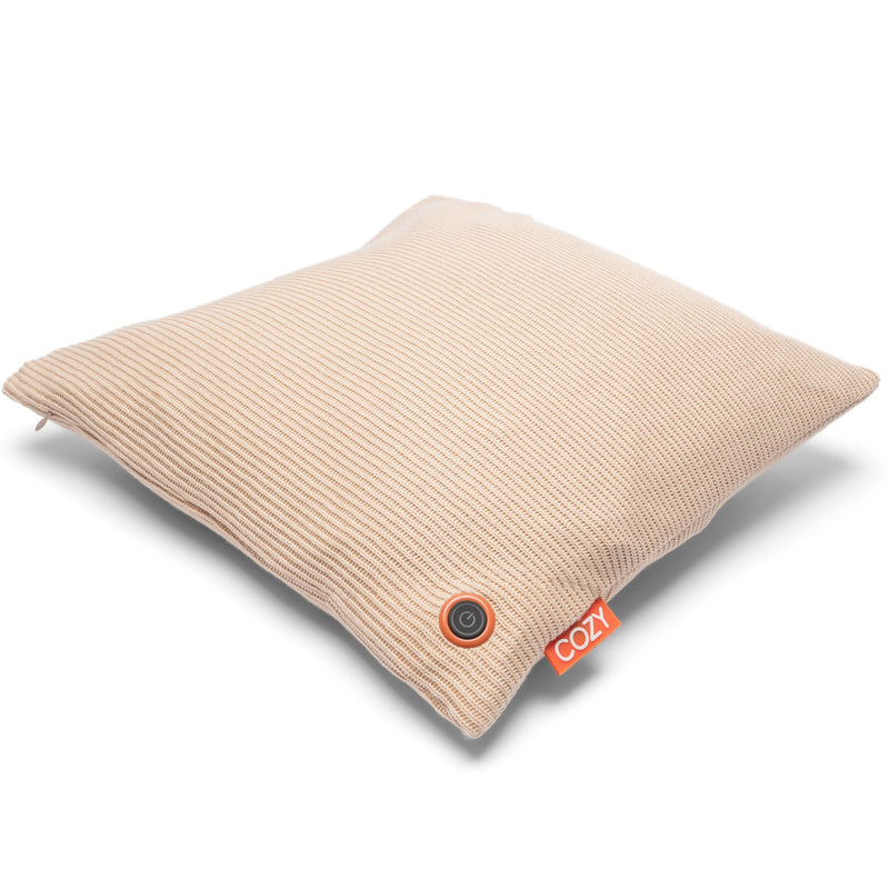 Afbeelding laden in galerijviewer, Cozy una knitted 45 x 45 cm draadloos warmtekussen (lichtbeige, powerbank 5000 mah)
