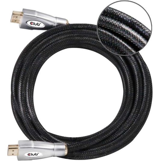 Club 3d hdmi 2.0 kabel (zwart zilver, 5 meter, 4k 60hz)