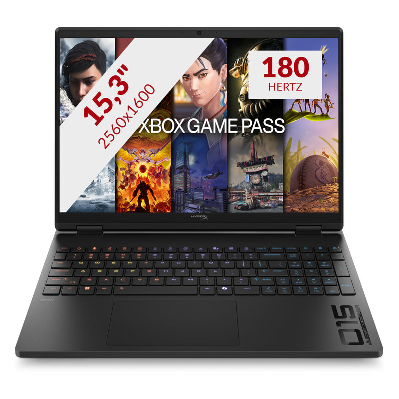 Afbeelding laden in galerijviewer, Hyperx omen 15 inch gaming laptop pc 15-ga0070nd 15.3 gaming laptop (zwart | i7-14650hx | rtx 5060 | 24 gb | 1 tb ssd | 180 hz)
