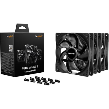 Be quiet! pure wings 3 case fans (zwart, 3 stuks, 120 x 120 x 25 mm, pwm)