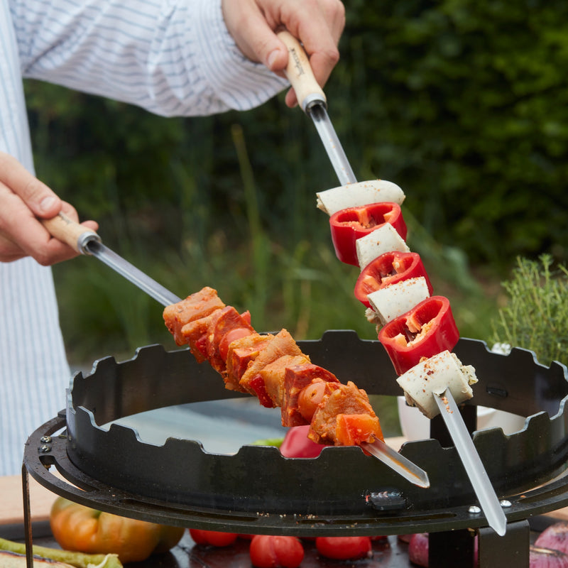 Afbeelding laden in galerijviewer, Barbecook set van 3 xl skewers spies (65cm, fsc 100%)
