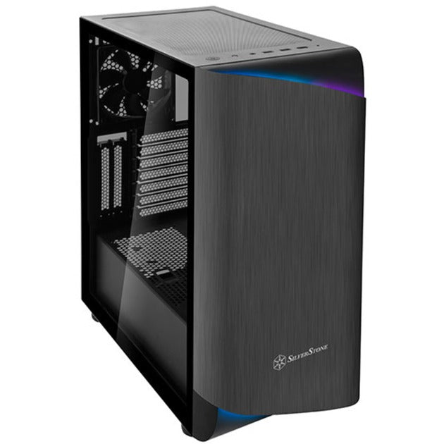 Afbeelding laden in galerijviewer, Silverstone seta a1 midi tower behuizing (zwart titanium | 2x usb-a | 1x usb-c | rgb | tempered glass)
