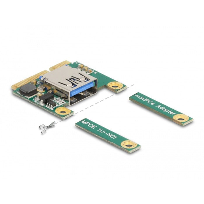 Afbeelding laden in galerijviewer, Delock mini pcie i o 1 x usb 2.0 type-a female full size half size controller
