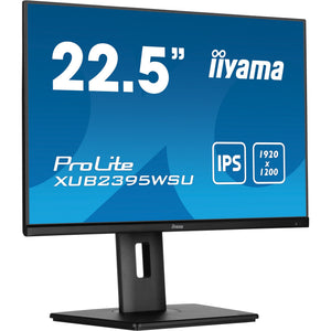 Iiyama prolite xub2395wsu-b5 22.5 monitor (zwart, 1x displayport, 1x hdmi, 1x vga, 2x usb-a)