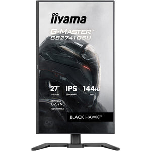 Iiyama g-master black hawk gb2741qsu-b1 27 gaming monitor (zwart, 1x displayport, 1x hdmi, 2x usb-a, 144 hz)