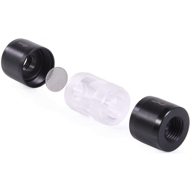 Afbeelding laden in galerijviewer, Alphacool eiszapfen acryl acetal inline filter g1 4 inner thread (zwart transparant)
