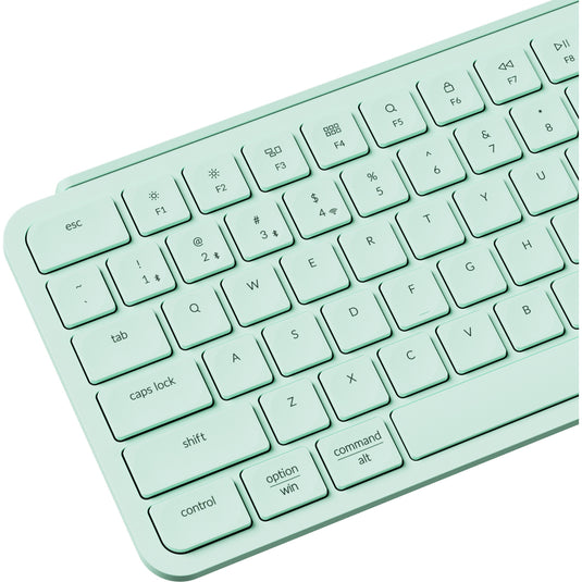 Keychron b6 pro-k7 toetsenbord (mint, us lay-out (qwerty), scissor switches, 100%, abs, 2.4 ghz | bluetooth 5.2 | usb-c)