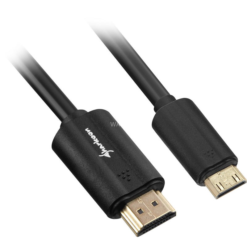 Afbeelding laden in galerijviewer, Sharkoon hdmi > mini-hdmi 2.0 adapter (zwart, 3 meter, 4k)
