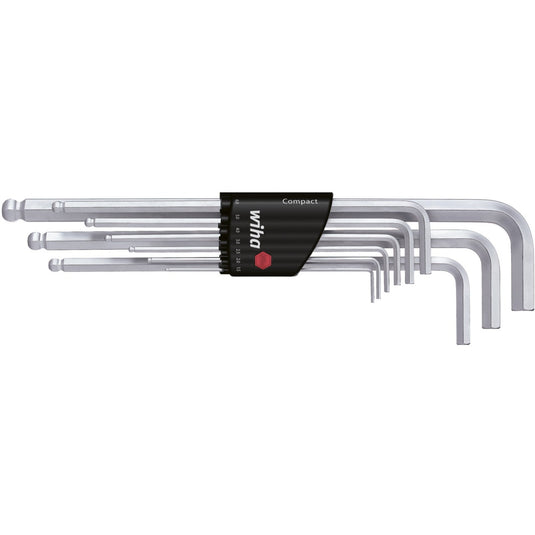 Wiha inbussleutelset in compact houder (10-delig, zeskantkogelkop, mat verchroomd)