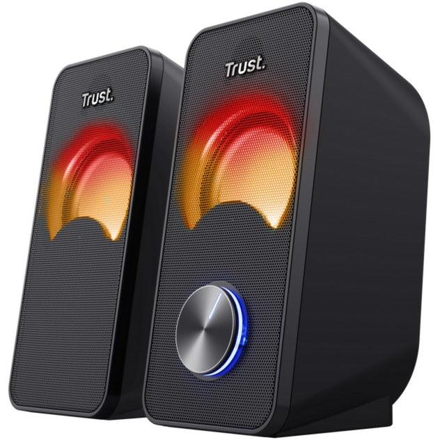 Afbeelding laden in galerijviewer, Trust arys compact 2.0 speakerset met rgb pc-luidspreker (zwart)
