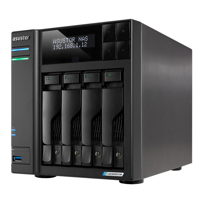 Afbeelding laden in galerijviewer, Asustor lockerstor 4 gen2+ as6704t v2 nas (zwart, 2x 5g lan, hdmi, usb)
