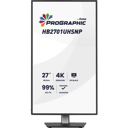 Iiyama prographic hb2701uhsnp-b1 27 4k uhd monitor (zwart (mat), hdmi, displayport, usb-c, audio)